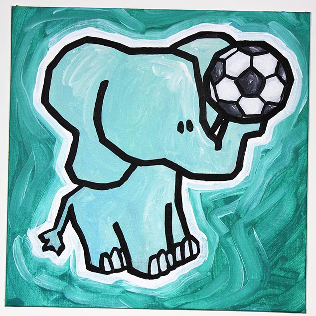 elephant soccer ball