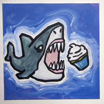 Shark Eating A Cupcake