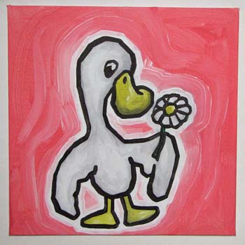 Duck With Flower