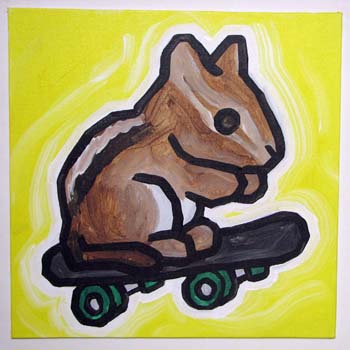 Skateboarding Chipmunk