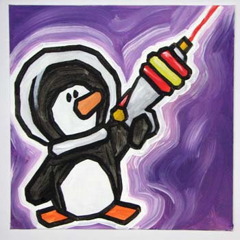 Penguin With Laser Gun