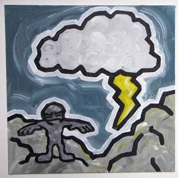 Rock Monster In A Storm