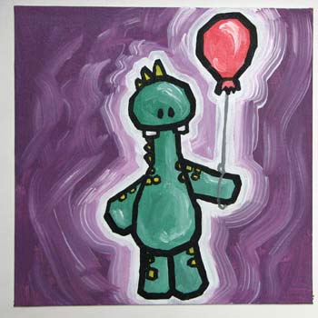 Dinosaur With Balloon
