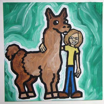 Llama and Girl