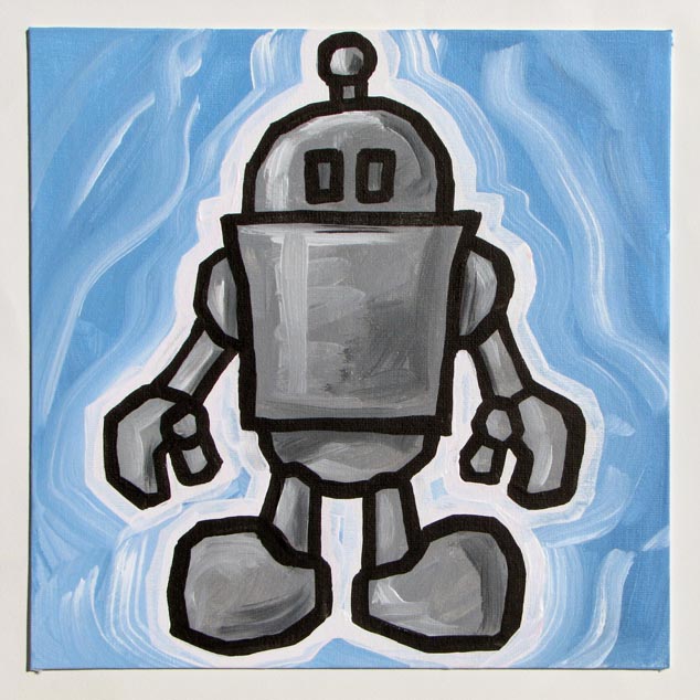Robot On Blue No. 1