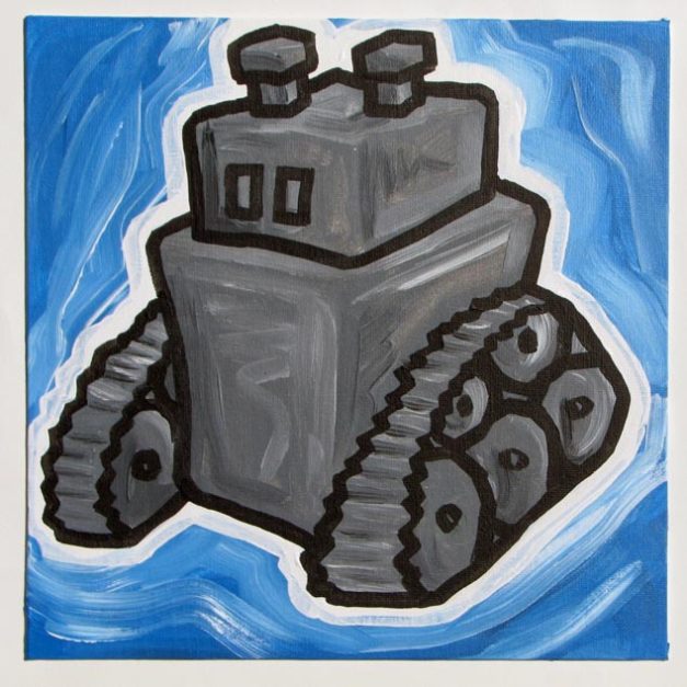 Robot On Blue No. 2