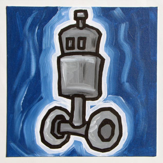 Robot On Blue No. 3