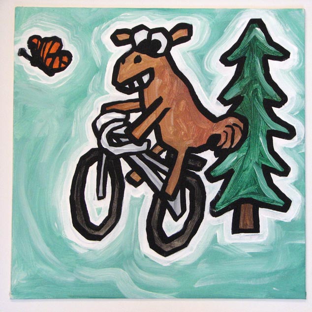 Llama On A Bike