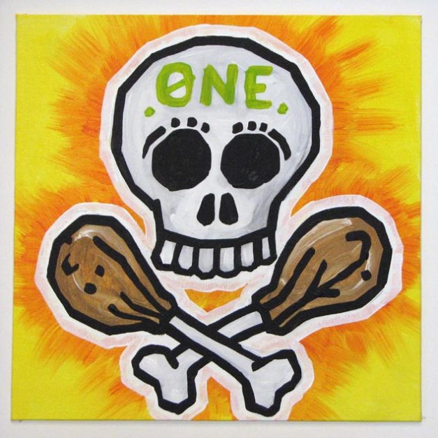 Skull With Drumsticks