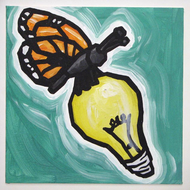 Butterfly On Light Bulb