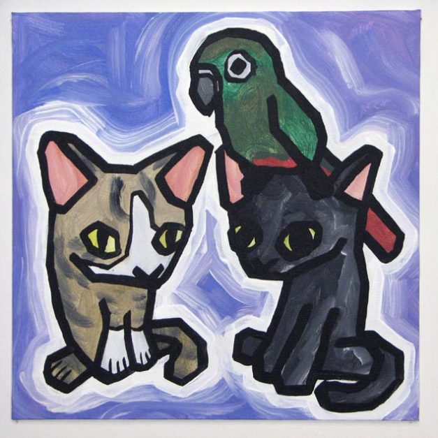 Cat, Bird And Cat