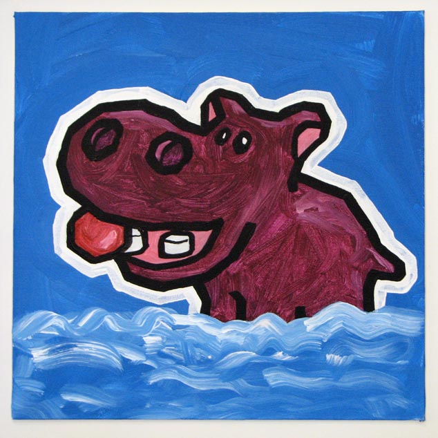 Hippopotamus With Ball