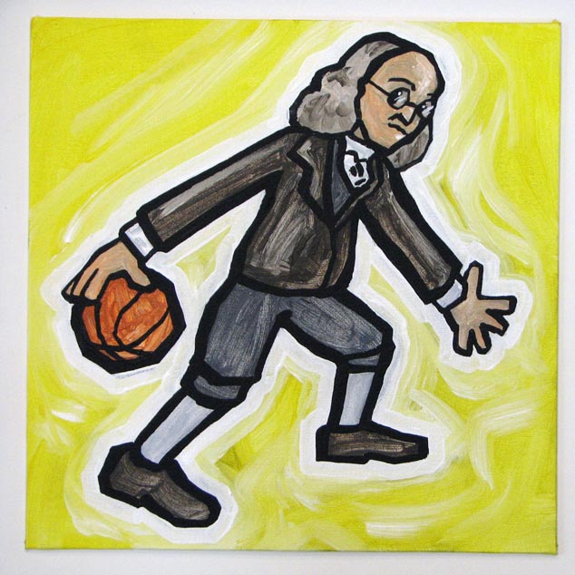 Benjamin Franklin Playing Basketball