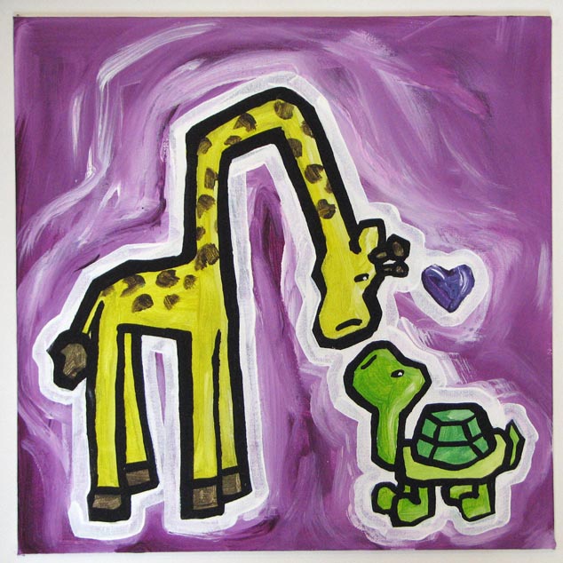 Giraffe And Turtle