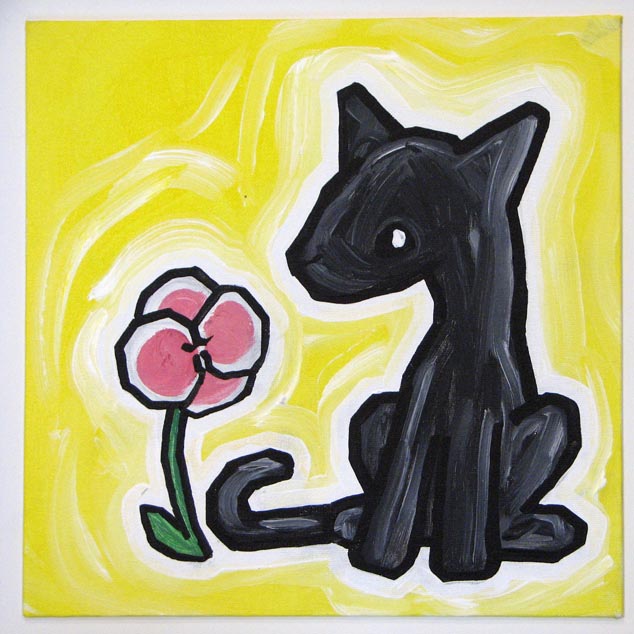 Hydrangea And Cat