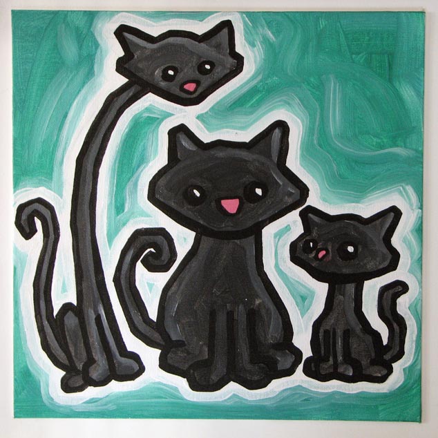 Three Black Cats