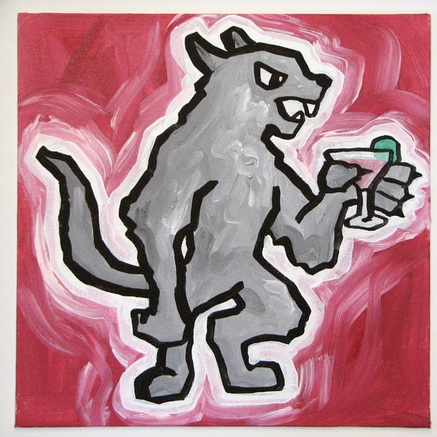 Werewolf Drinking Cocktail
