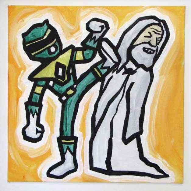 Power Ranger Kicking Gandalf