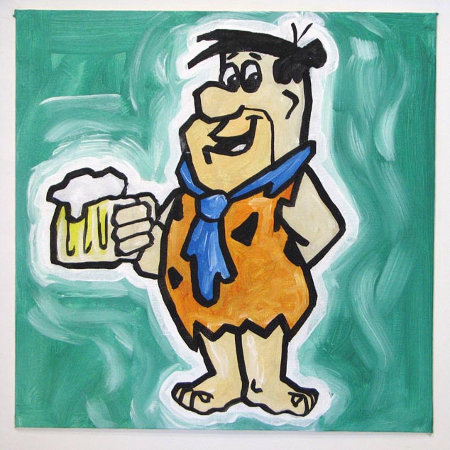 Fred Flintstone with Beer