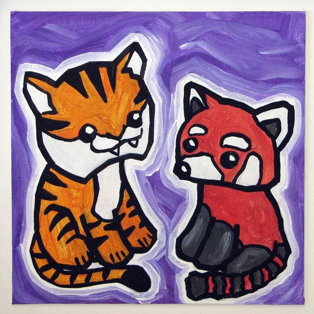 Tiger And Red Panda