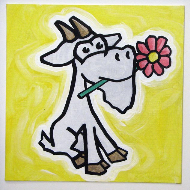 Goat With Flower