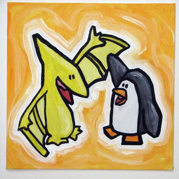Pterodactyl Penguin High Five