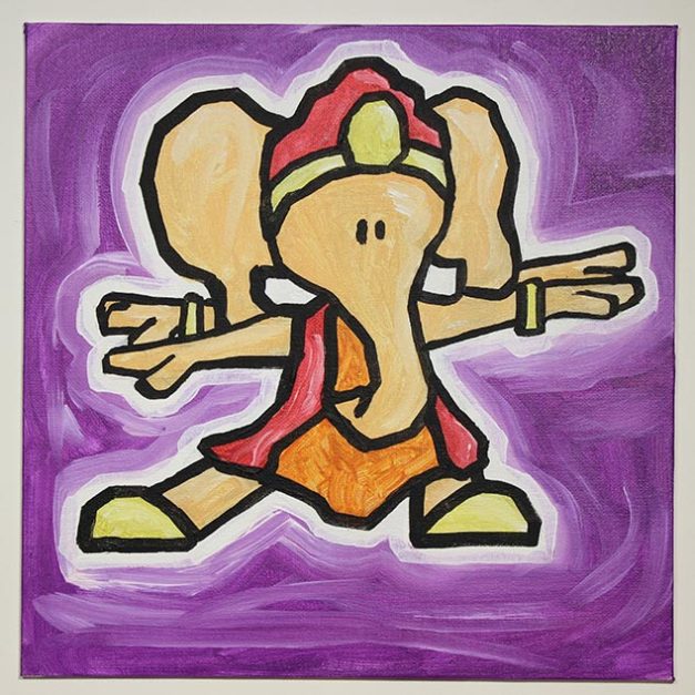 Ganesha Doing Yoga 2