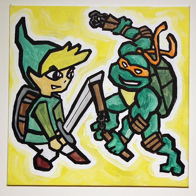 Link Fighting Michelangelo