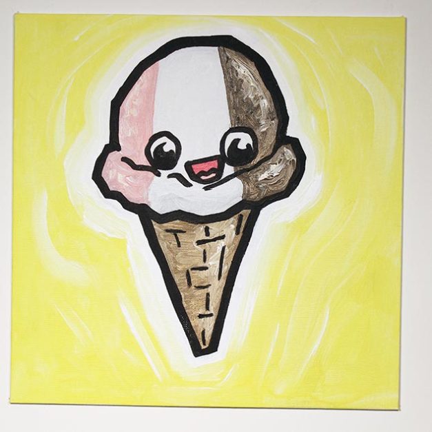 Neapolitan Ice Cream Cone