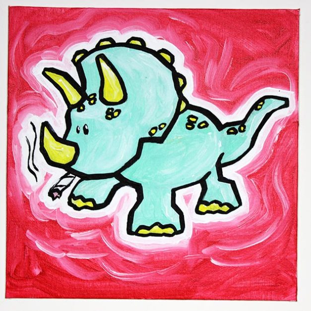 Triceratops Smoking Weed