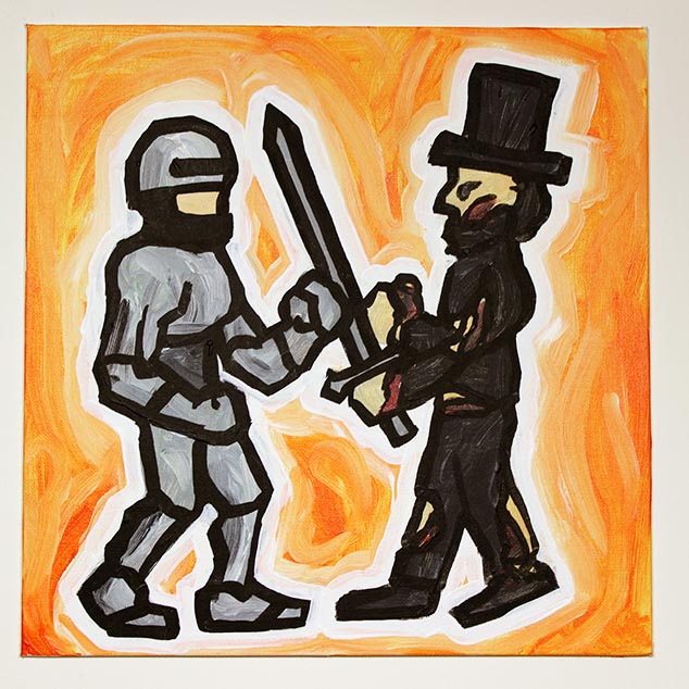 RoboCop Fighting Zombie Lincoln
