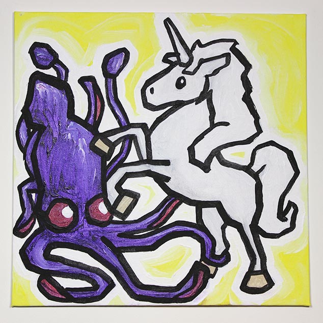 Squid And Unicorn Fight