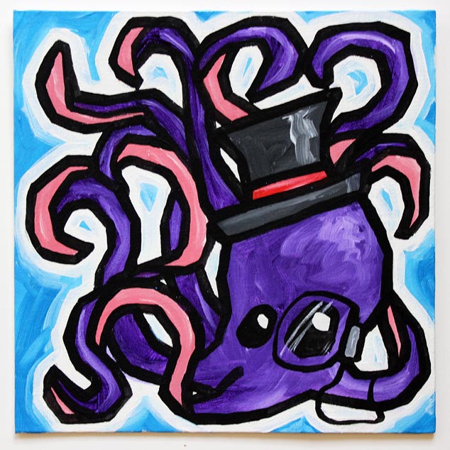 Octopus In Top Hat And Monocle