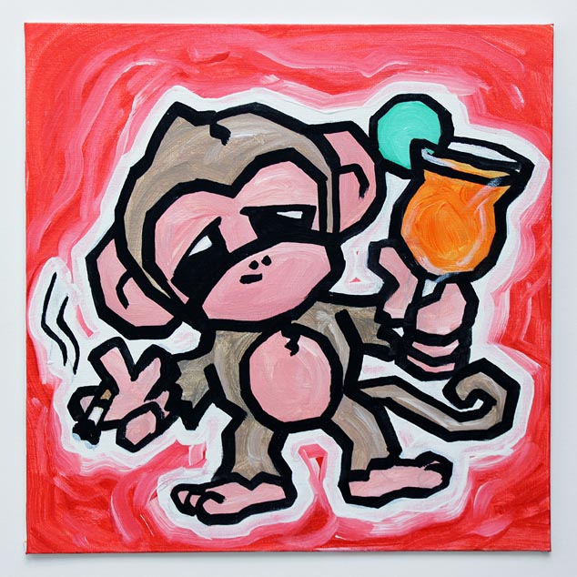 Monkey With Cigarette And Margarita